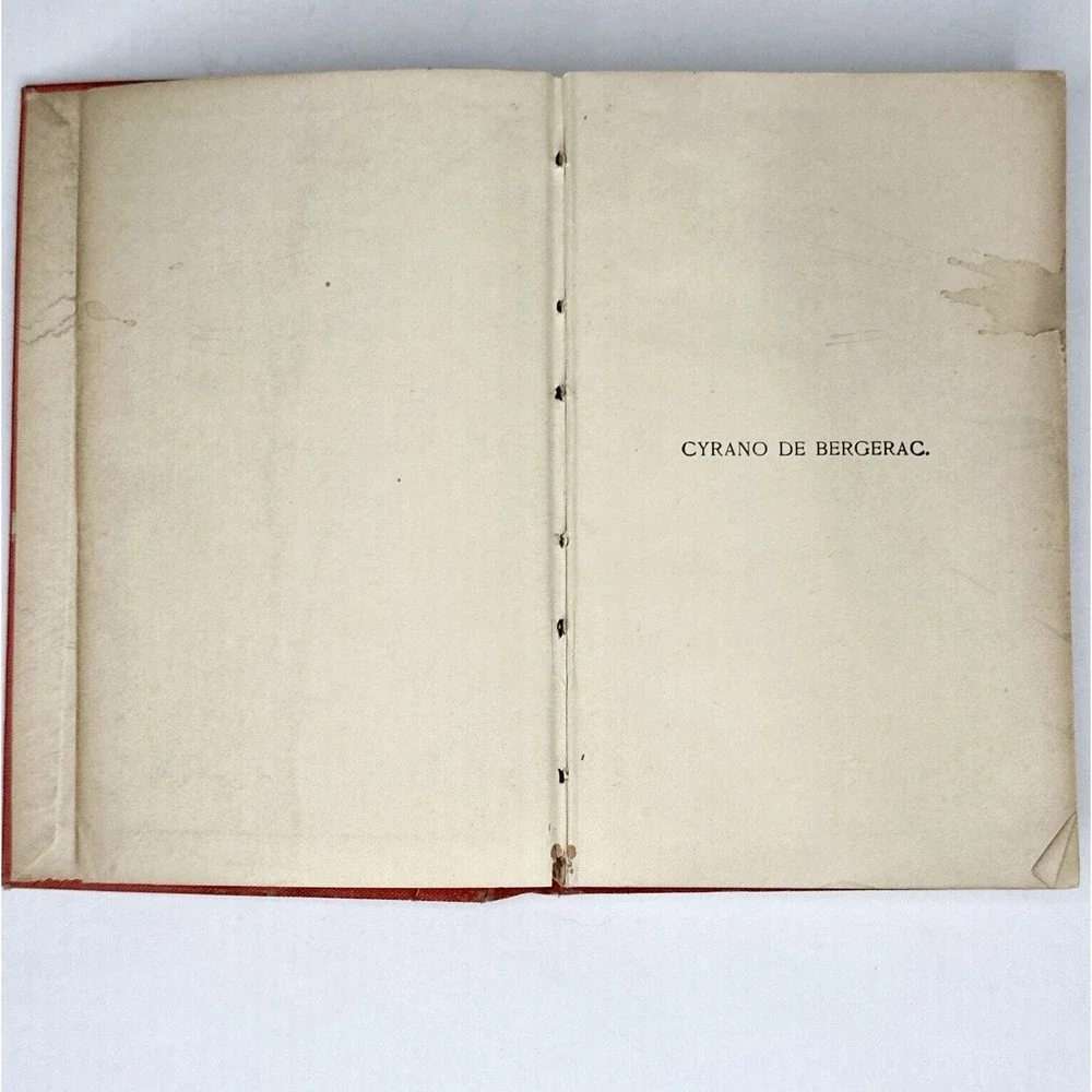 Cyrano DeBergerac Edmond‎ Rostand 1898 Hard Cover Book